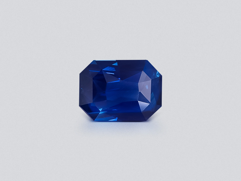 Unheated Royal Blue sapphire emerald cut 3.22 carats, Sri Lanka Image №1