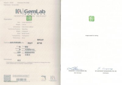 Certificate Mint Tourmaline Octagon 1.54 ct ICA