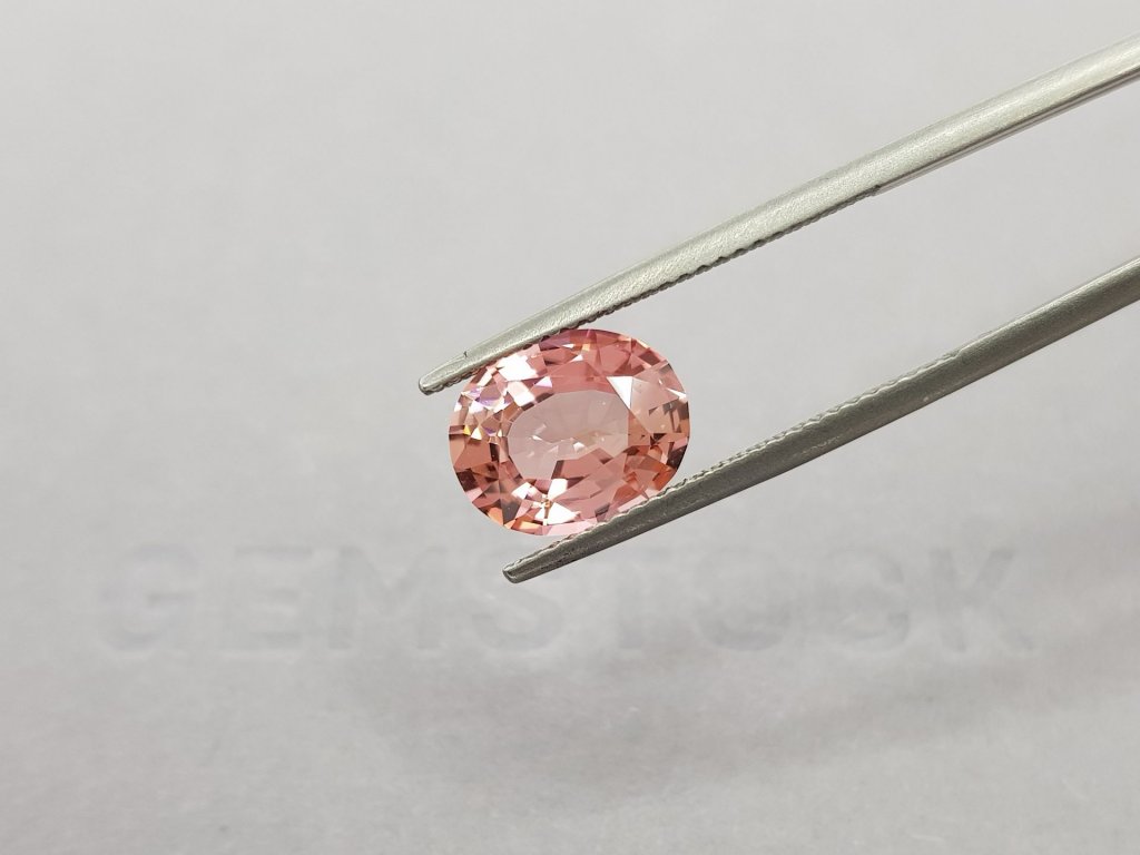 Orange-pink oval cut tourmaline 3.04 ct Image №4