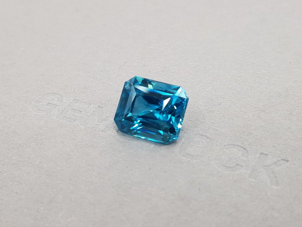 Neon blue radiant cut zircon 10.83 ct Image №3