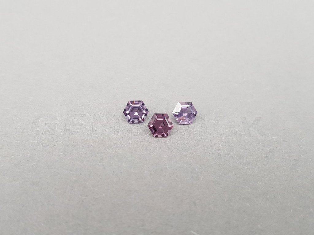 Set of lavender spinel from Burma 1.67 ct Image №2