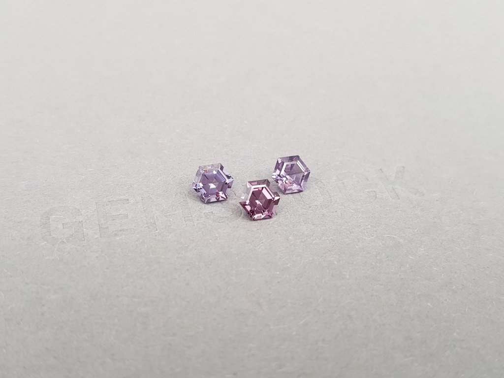 Set of lavender spinel from Burma 1.67 ct Image №3