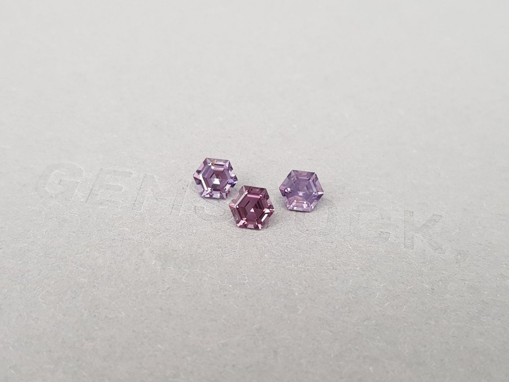 Set of lavender spinel from Burma 1.67 ct Image №4