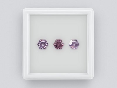 Set of lavender spinel from Burma 1.67 ct photo