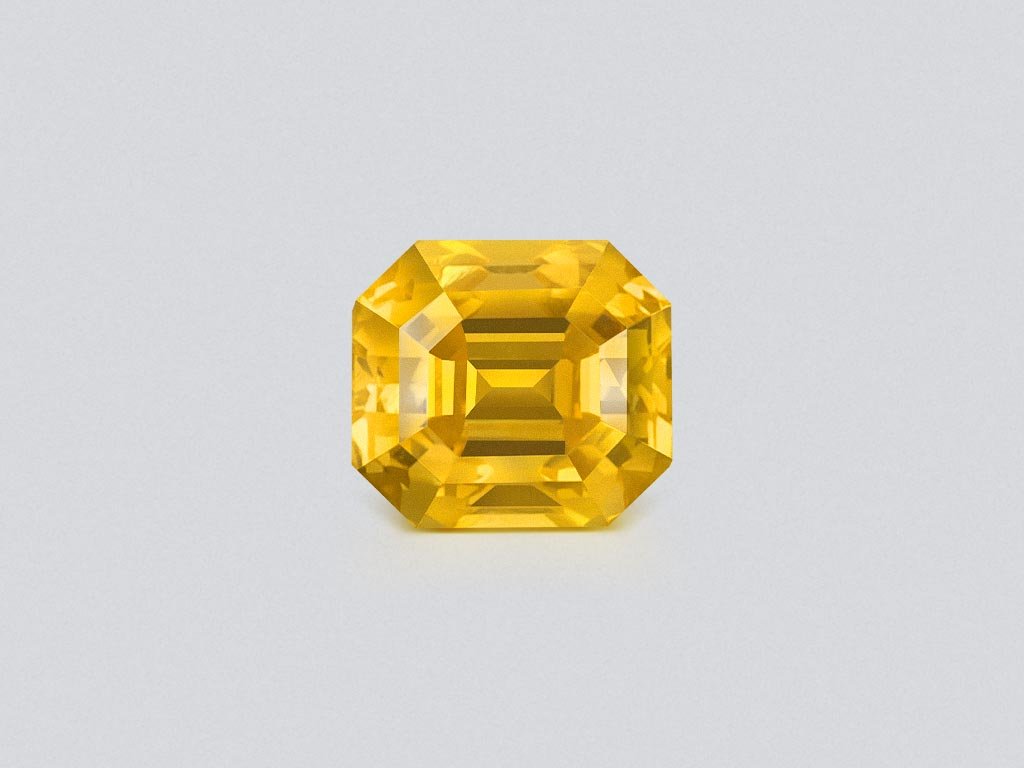 Vivid Yellow sapphire in octagon cut 3.07 carats, Sri Lanka Image №1