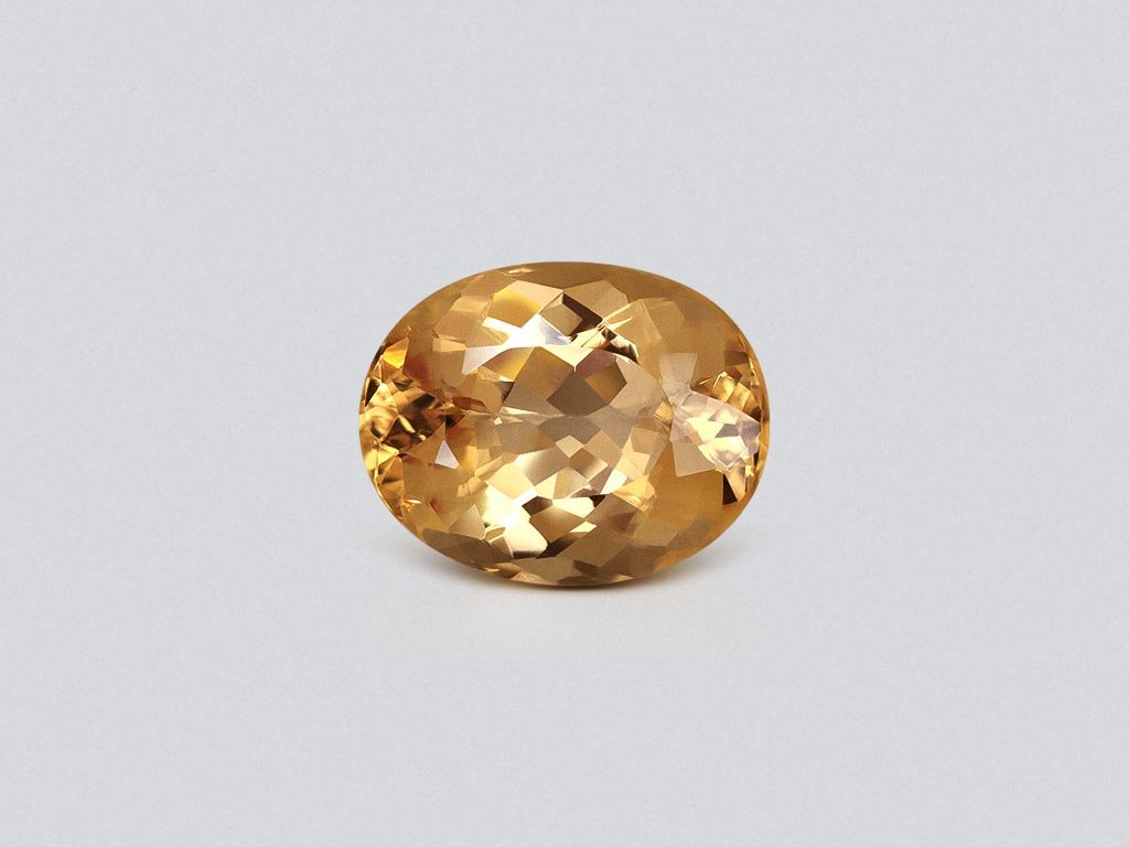 Golden topaz Imperial oval cut 3.31carats, Brazil  Image №1