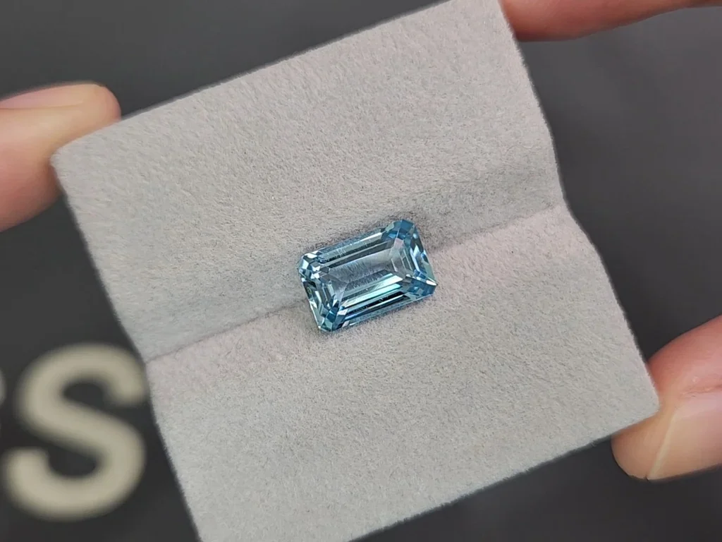 Aquamarine octagon cut 3.38 carats, Madagascar Image №4
