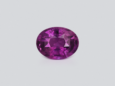 Unheated purple sapphire oval cut 2.04 carats, Sri Lanka photo