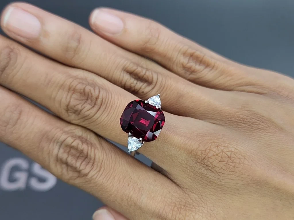 Purple garnet cushion cut  8.28 carats, Africa Image №5
