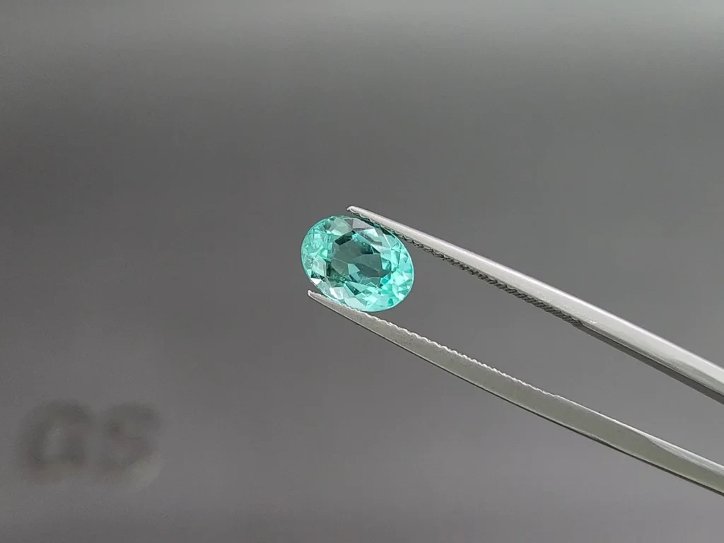 Neon Paraiba tourmaline oval cut 1.90 carats, Mozambique Image №3