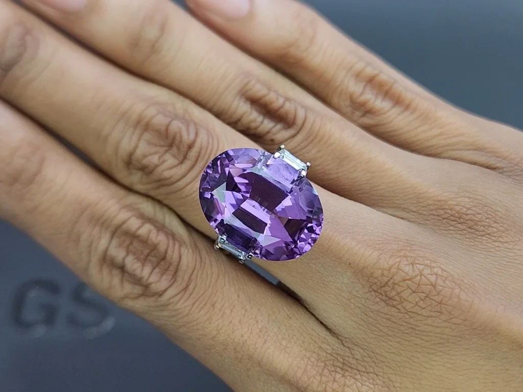 Amethyst precision cut oval 16.73 carats, Brazil Image №5