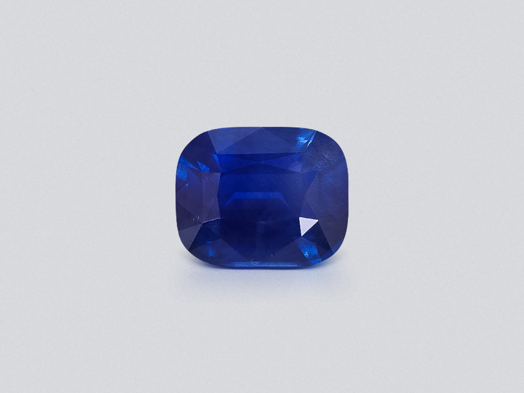 Unheated sapphire Royal Blue cushion cut 3.55 carats, Sri Lanka Image №1