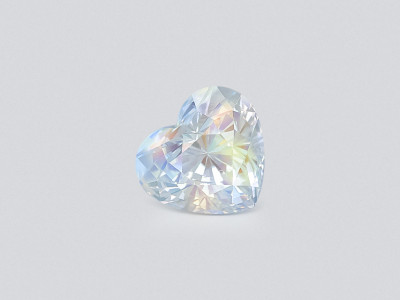 Rainbow moonstone heart shape 7.04 carats, Madagascar photo