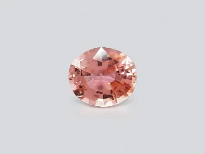 Orange-pink oval cut tourmaline 3.06 ct photo