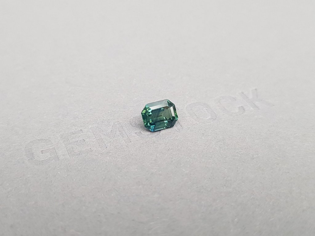Unheated teal sapphire in octagon cut 1.31 ct, Madagascar Image №2