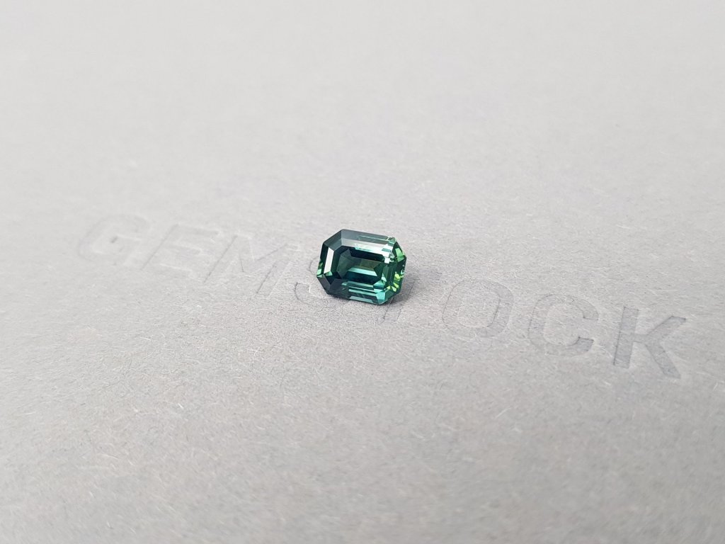 Unheated teal sapphire in octagon cut 1.31 ct, Madagascar Image №3