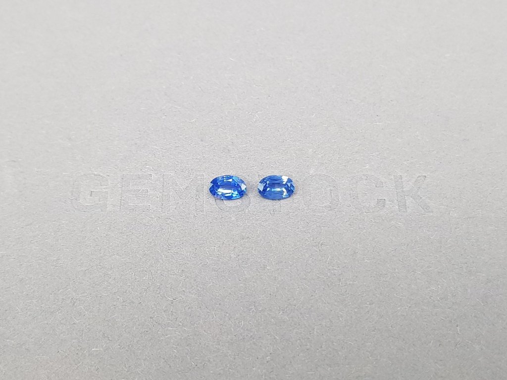 Pair of Cornflower Blue oval cut sapphires 0.64 ct, Sri Lanka Image №2