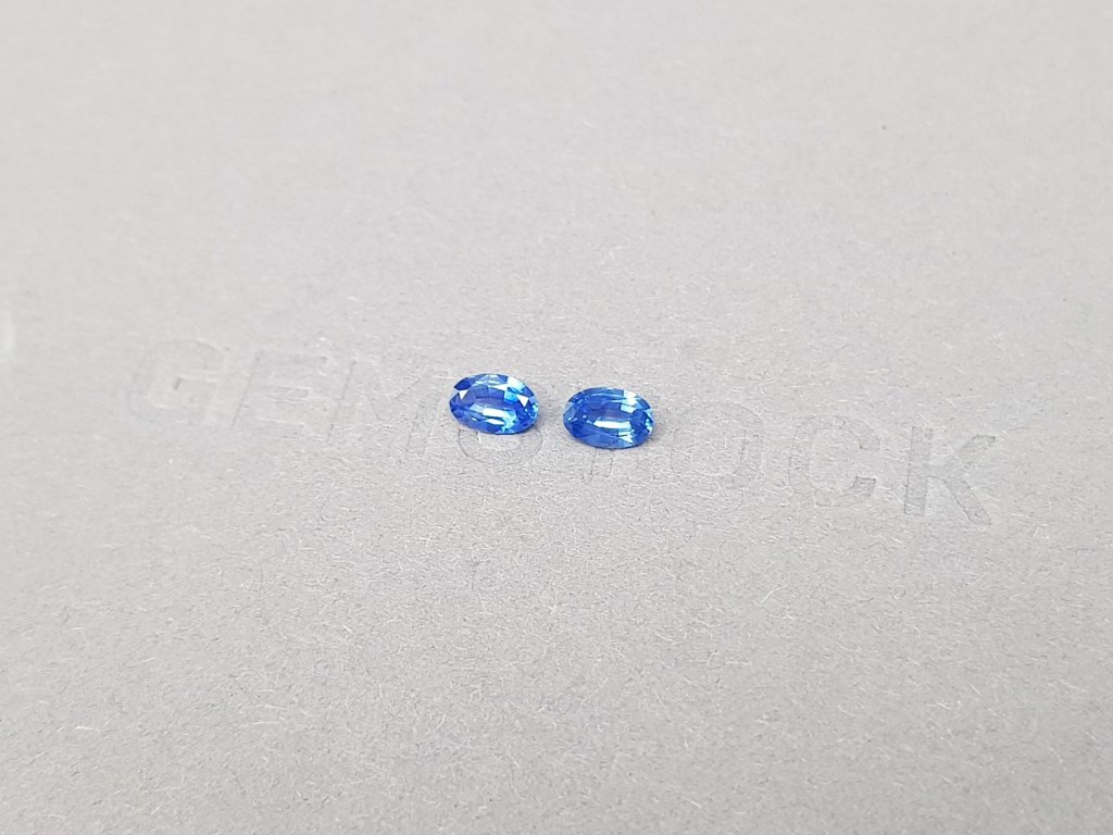 Pair of Cornflower Blue oval cut sapphires 0.64 ct, Sri Lanka Image №4