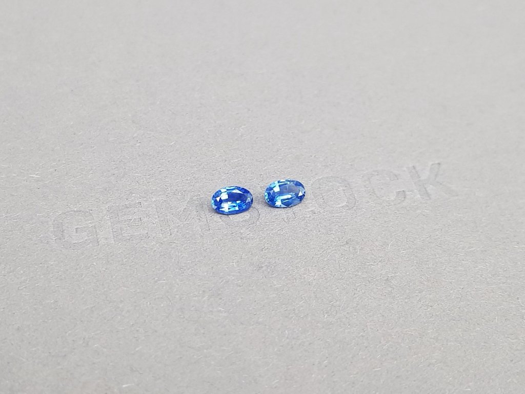 Pair of Cornflower Blue oval cut sapphires 0.64 ct, Sri Lanka Image №3