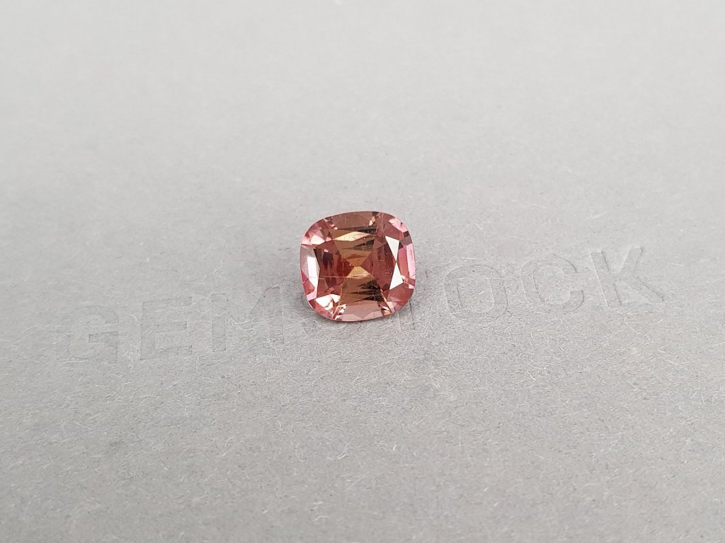 Cushion cut orange-pink tourmaline, 3.30 ct, Nigeria Image №2