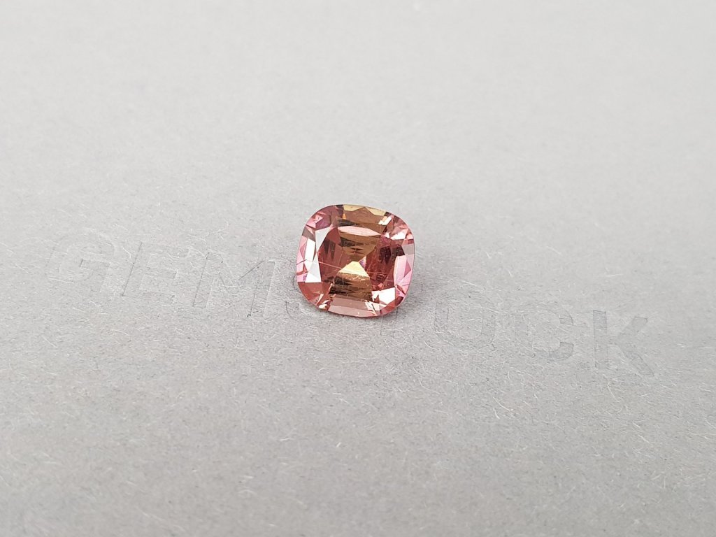 Cushion cut orange-pink tourmaline, 3.30 ct, Nigeria Image №3