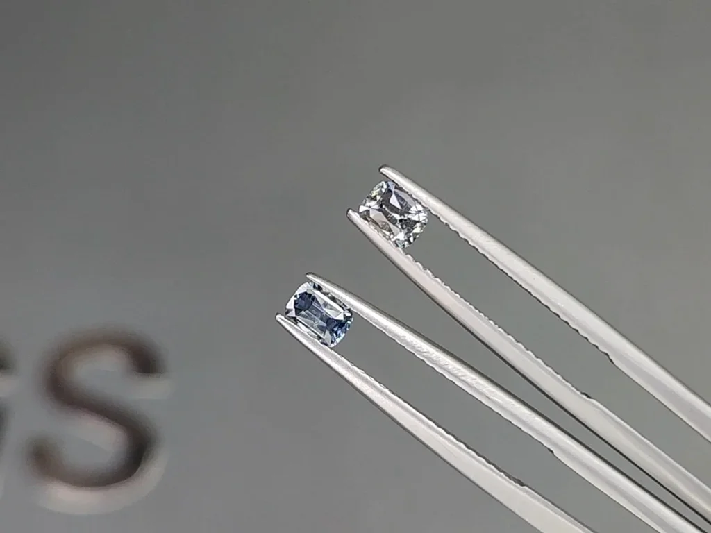 Set of unheated blue sapphires  cushion cut 1, 22 carats, Madagascar Image №4