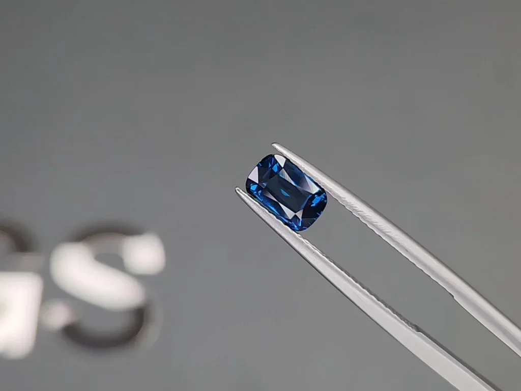Rare cobalt blue spinel in cushion cut 1.23 carats, Tanzania Image №3