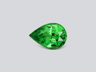 Intense Green tsavorite garnet in pear cut 2.05 carats, Tanzania photo