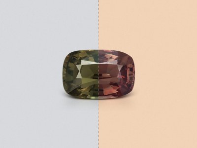 Alexandrite with color change cushion cut 1.80 carats, Tanzania photo