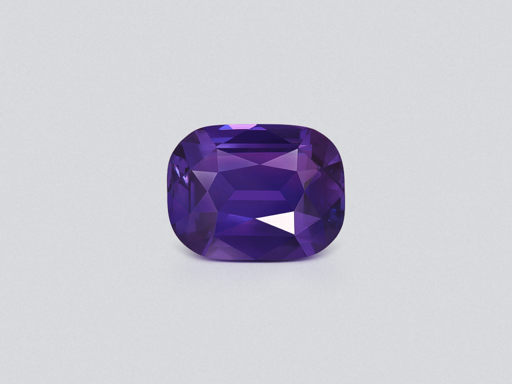 Unheated purple sapphire cushion cut 3.06 carats, Sri Lanka Image №1