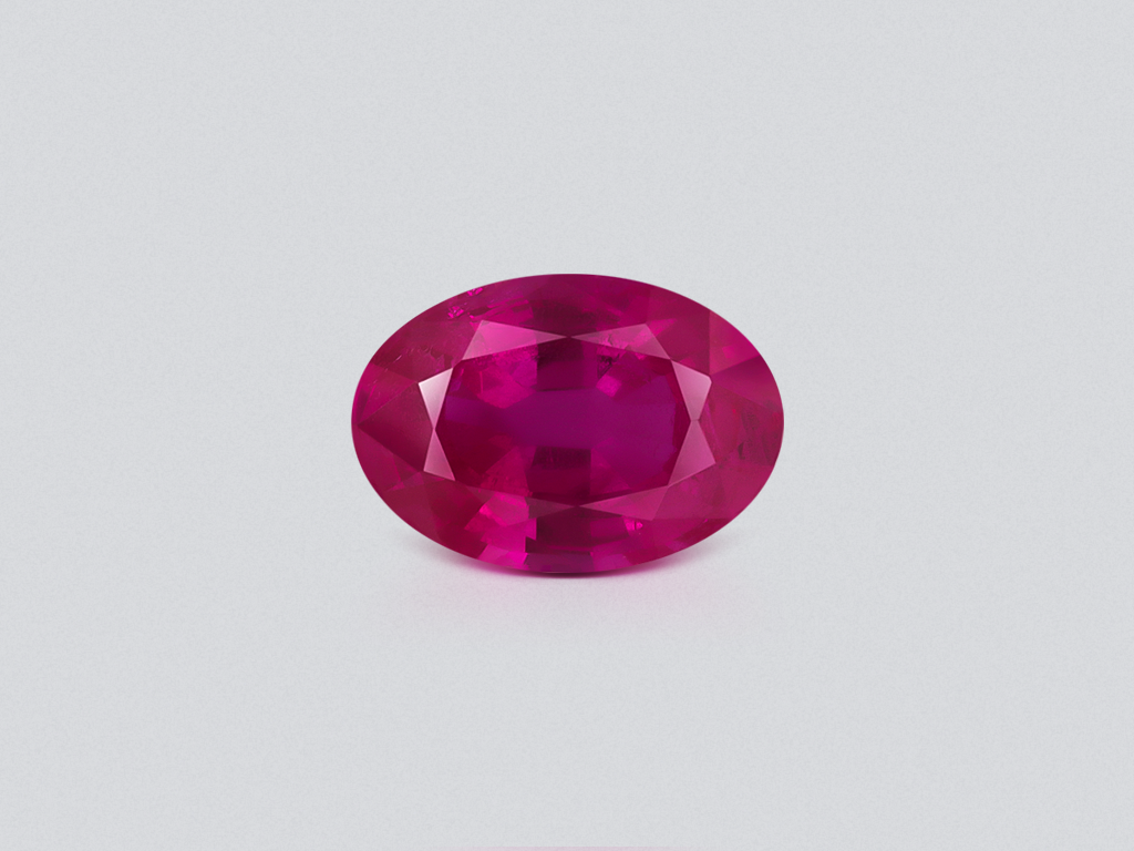 Ruby Pigeon Blood oval cut 0.50 carats, Burma Image №1