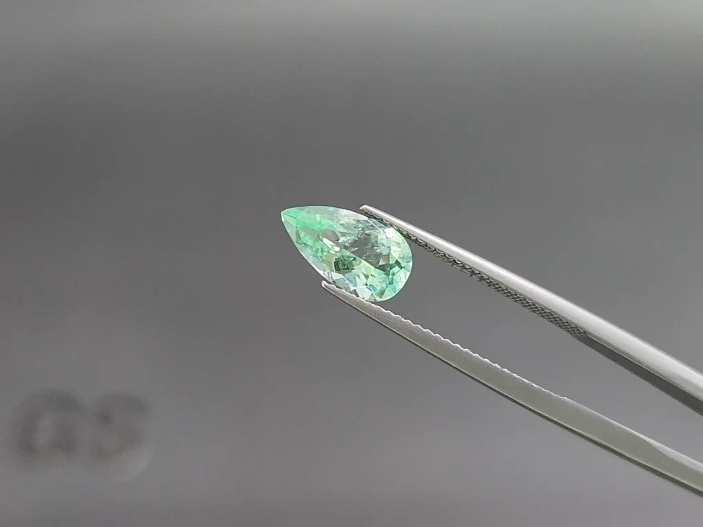 Paraiba tourmaline pear cut 1.65 carats, Mozambique Image №3