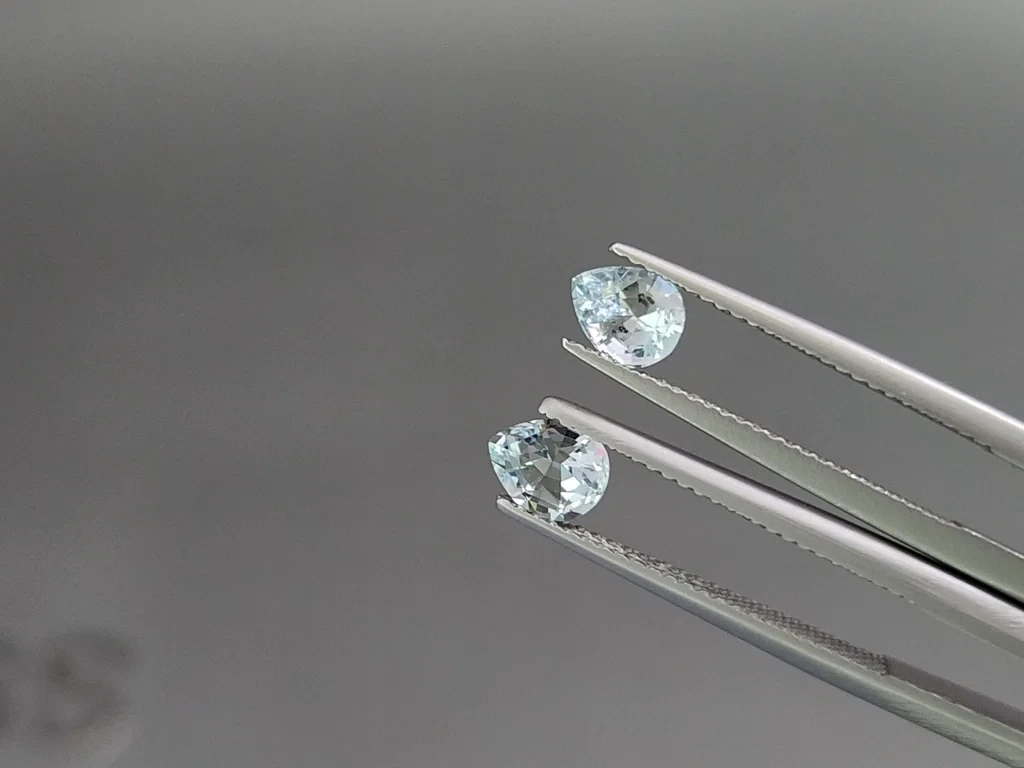 Set of aquamarines in pear cut 2.17 carats, Madagascar Image №4