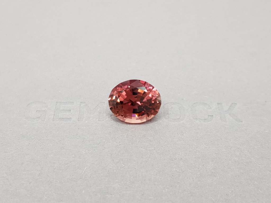 Orange-pink oval cut tourmaline 4.42 ct Image №1