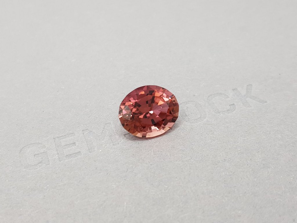 Orange-pink oval cut tourmaline 4.42 ct Image №2