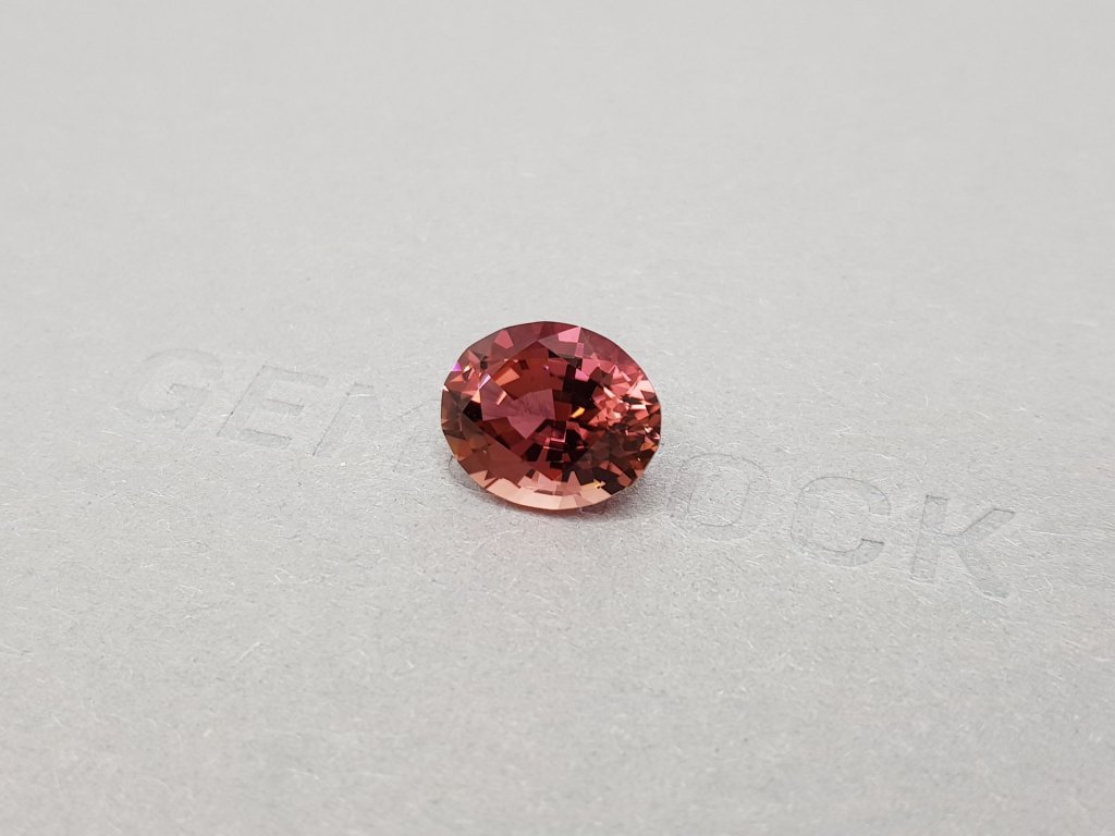 Orange-pink oval cut tourmaline 4.42 ct Image №3