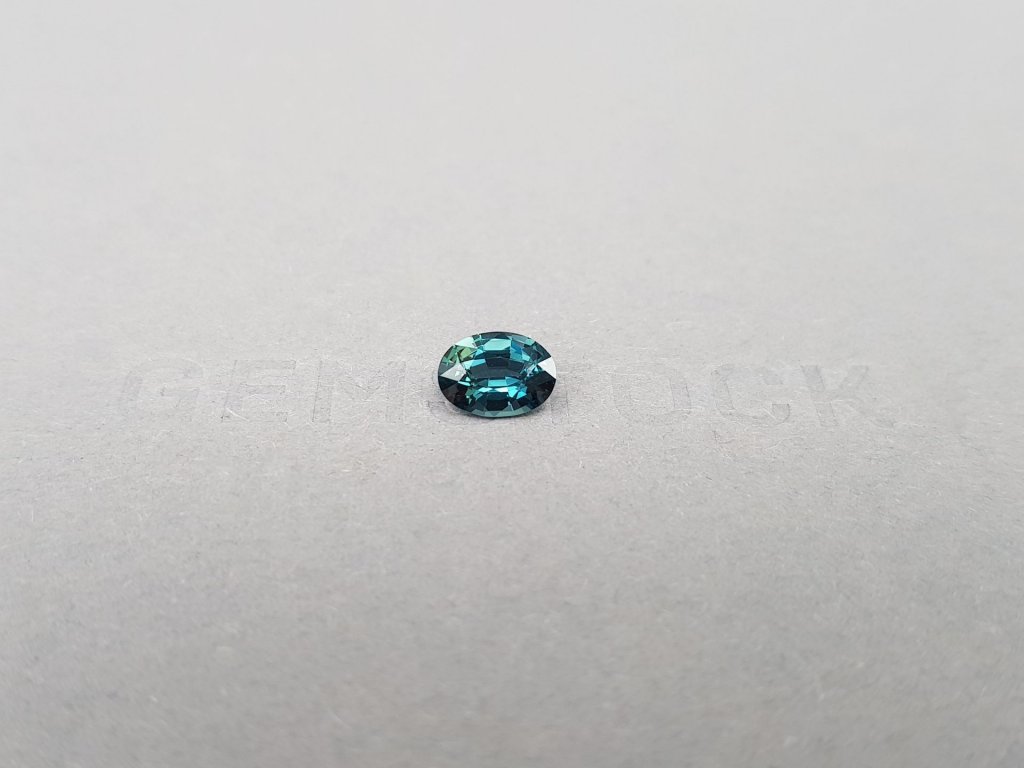 Unheated Teal sapphire in oval cut 1.21 ct, Madagascar, GFCO Image №2
