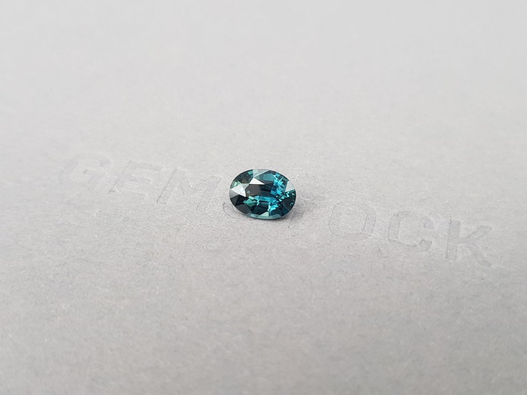 Unheated Teal sapphire in oval cut 1.21 ct, Madagascar, GFCO Image №4