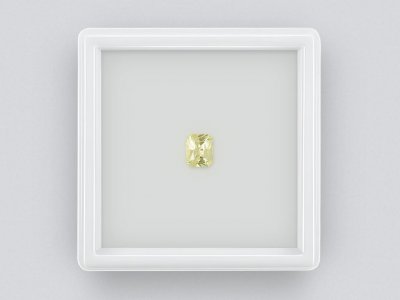 Untreated yellow sapphire radiant cut 0.79ct, Madagascar photo