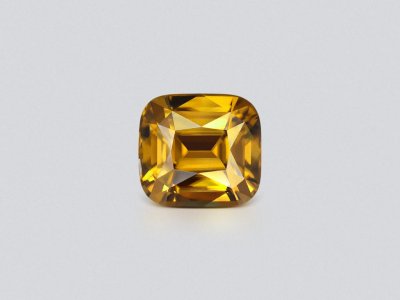 Yellow large cushion-cut zircon 14.38 carats, Tanzania photo
