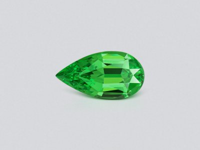 Neon Green tsavorite garnet in pear cut 1.75 carats, Tanzania photo