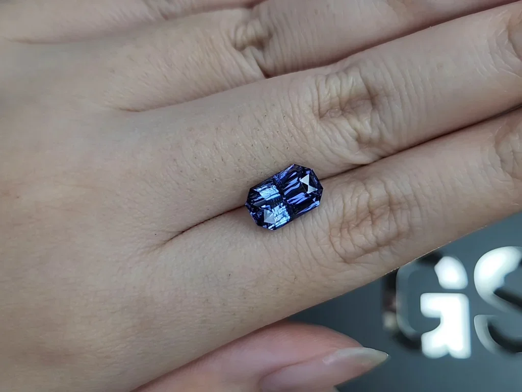 Blue spinel radiant cut 3.30 carats, Vietnam Image №2