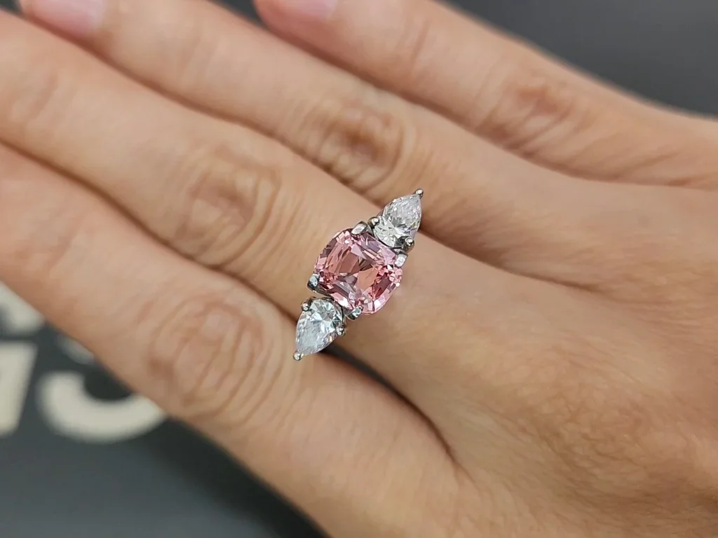 Unheated sapphire Padparadscha with Sunset hue cushion cut 2.02 carats, Sri Lanka Image №5