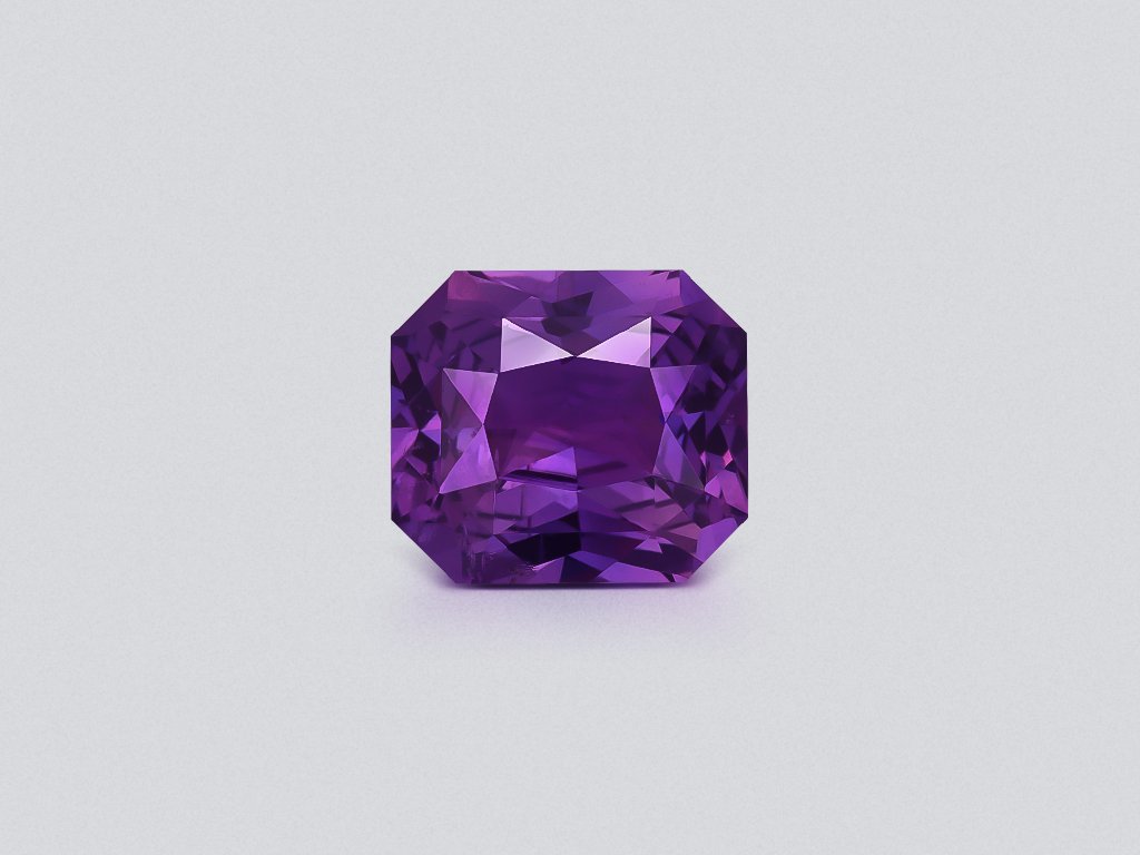 Unheated purple sapphire radiant cut 3.51 carats, Sri Lanka Image №1