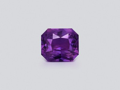Unheated purple sapphire radiant cut 3.51 carats, Sri Lanka photo