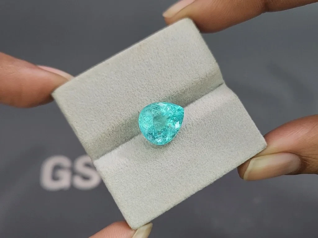 Neon blue Paraiba tourmaline in pear cut 6.04 carats, Africa Image №4