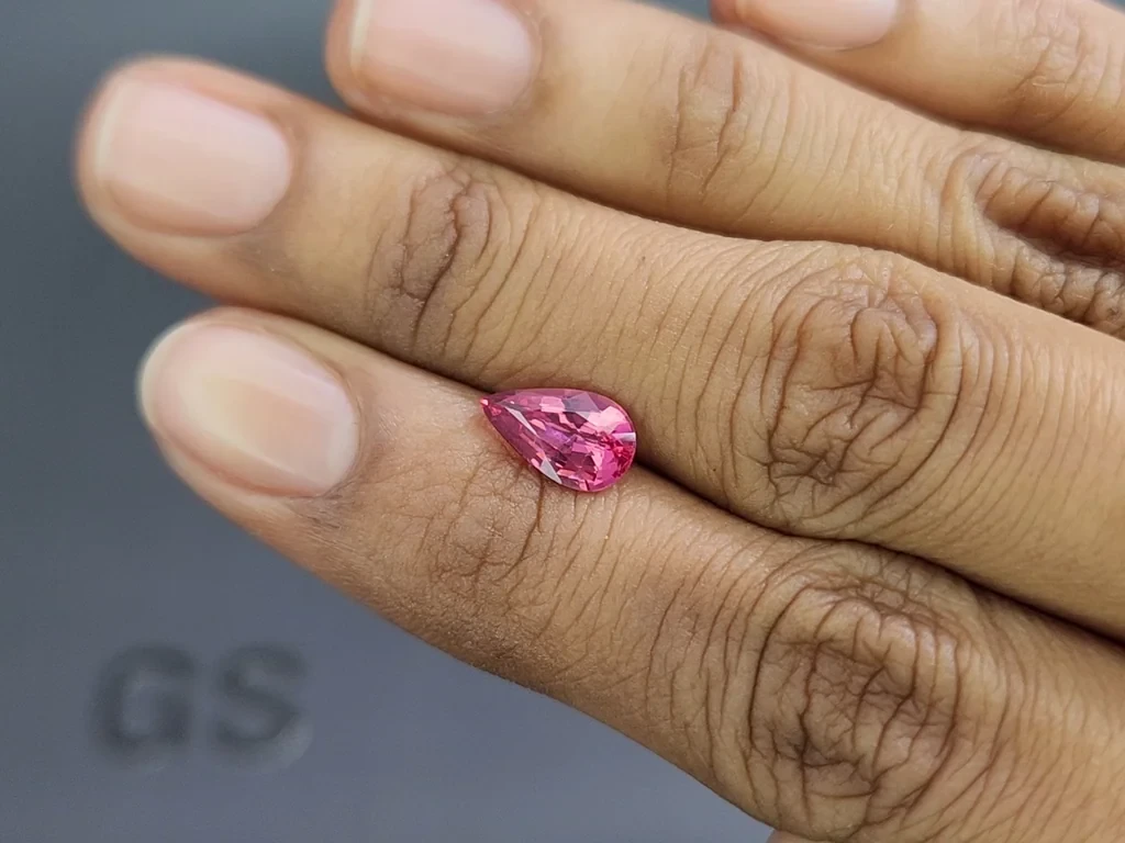 Spinel Mahenge Vivid Pink pear cut 1.53 carats, Tanzania   Image №2