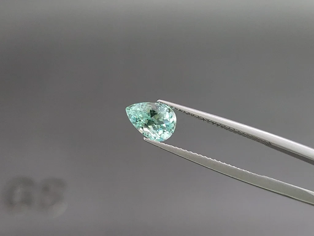 Paraiba tourmaline pear cut 1.58 carats, Mozambique Image №3