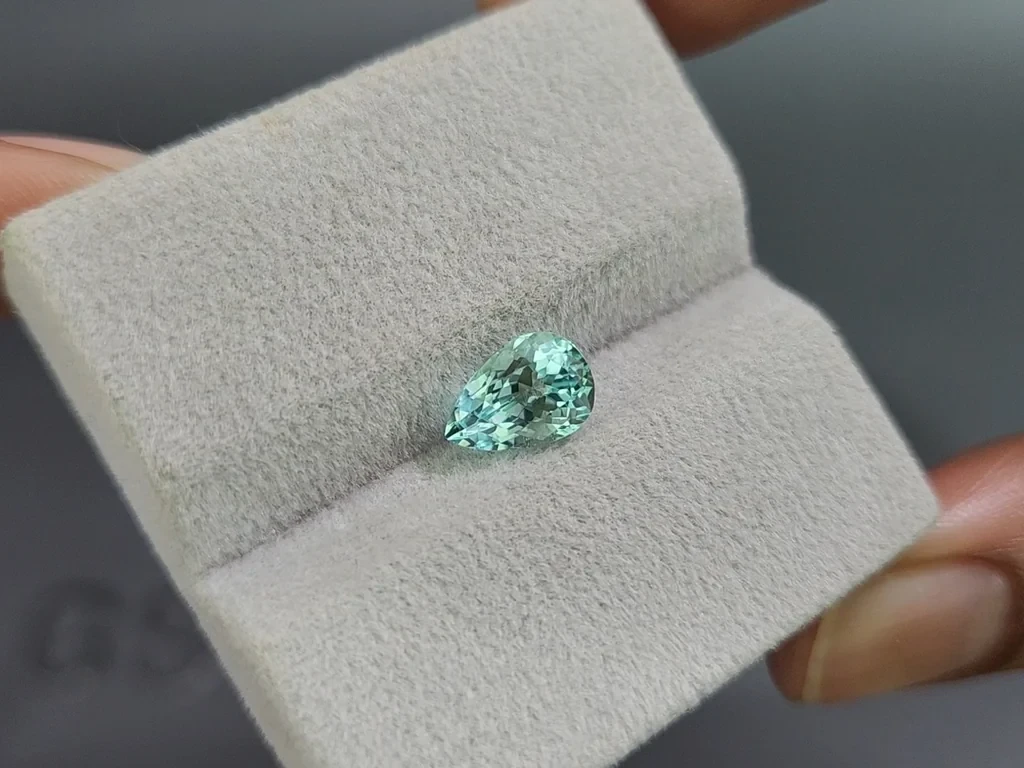 Paraiba tourmaline pear cut 1.58 carats, Mozambique Image №4