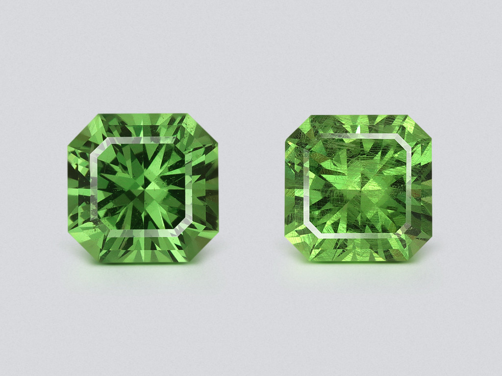 Pair of tsavorites radiant cut 1.43 carats, Madagascar Image №1